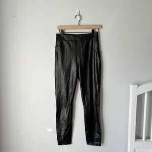 Spanx Women's Brown Faux Leather Pants Size Small
